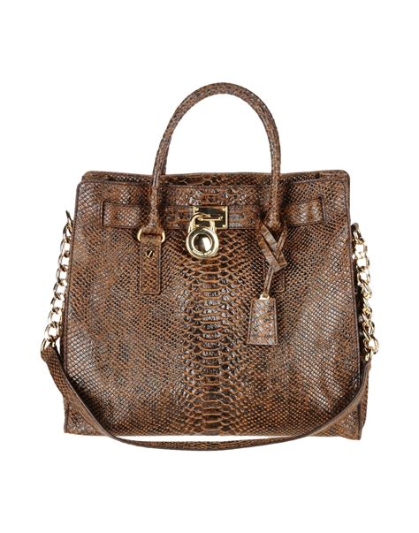 michael kors brown leather handbag|michael kors handbags dark brown.